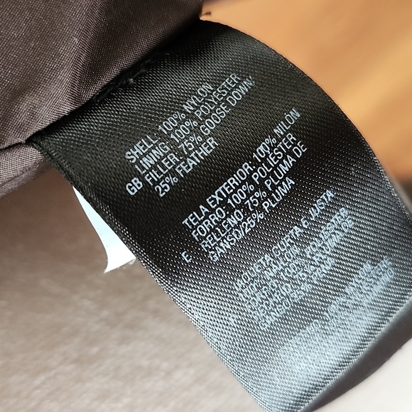 The North Face Dark Brown Quilted Down Filled Jacket, L - Picture 12 of 13